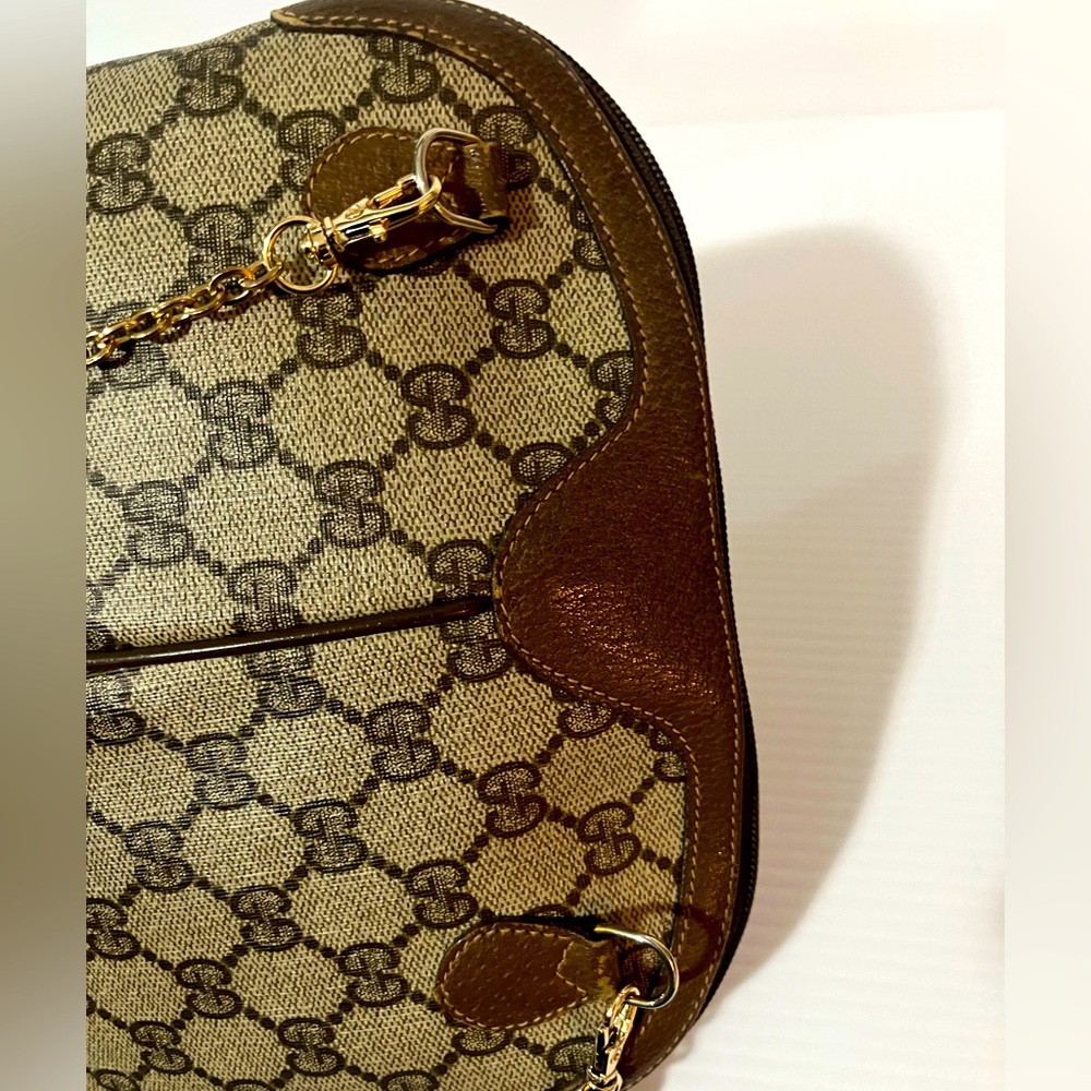 Authentic Gucci Dark Brown canvas cross body bag - Picture 5 of 7